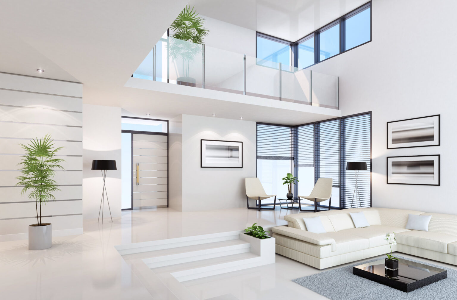 Salón moderno reformado con materiales de alta calidad y acabados impecables.